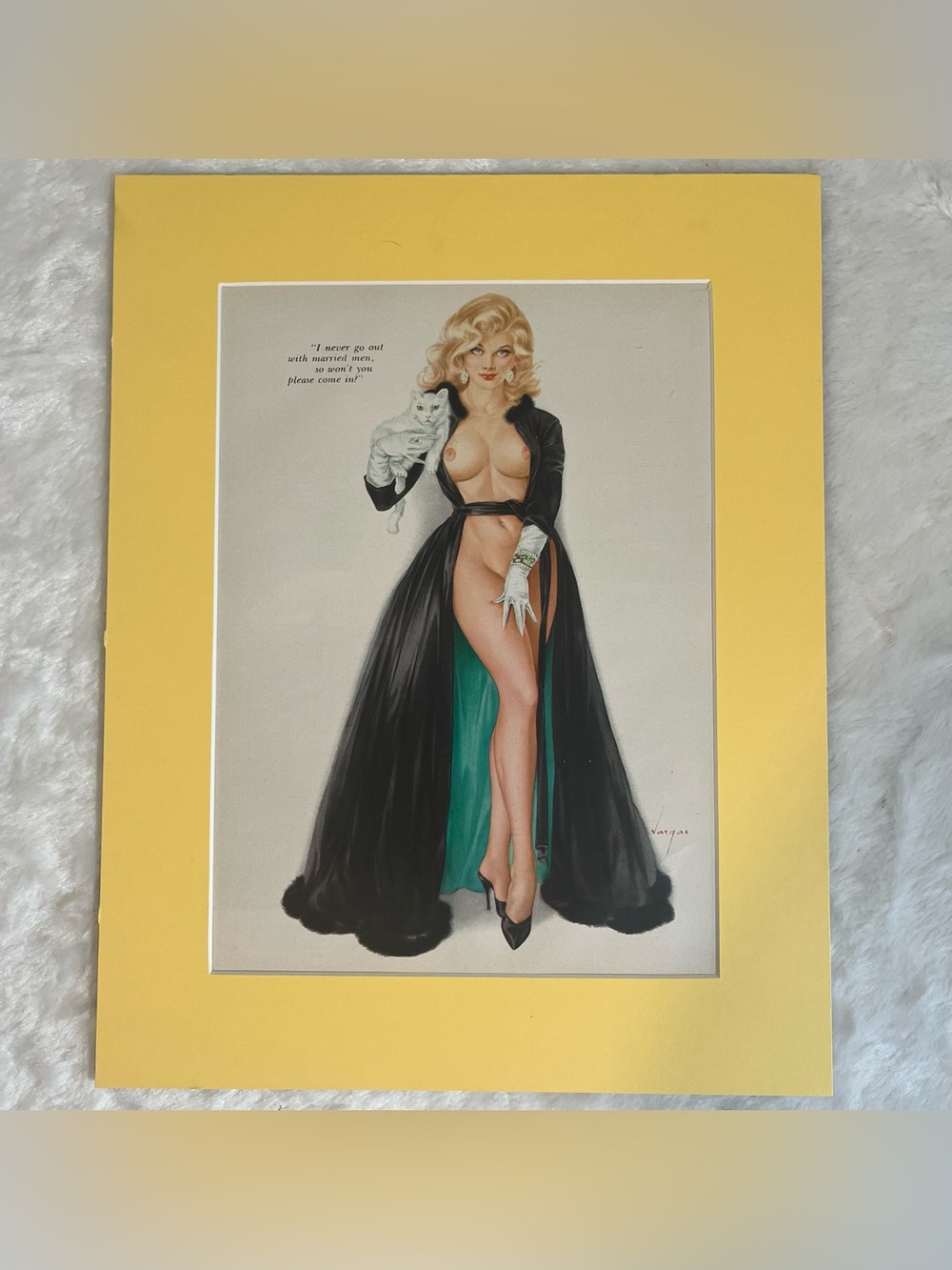 ALBERTO VARGAS Pin-up Vintage Poster Print "I Never Go Out with Married Men" Art